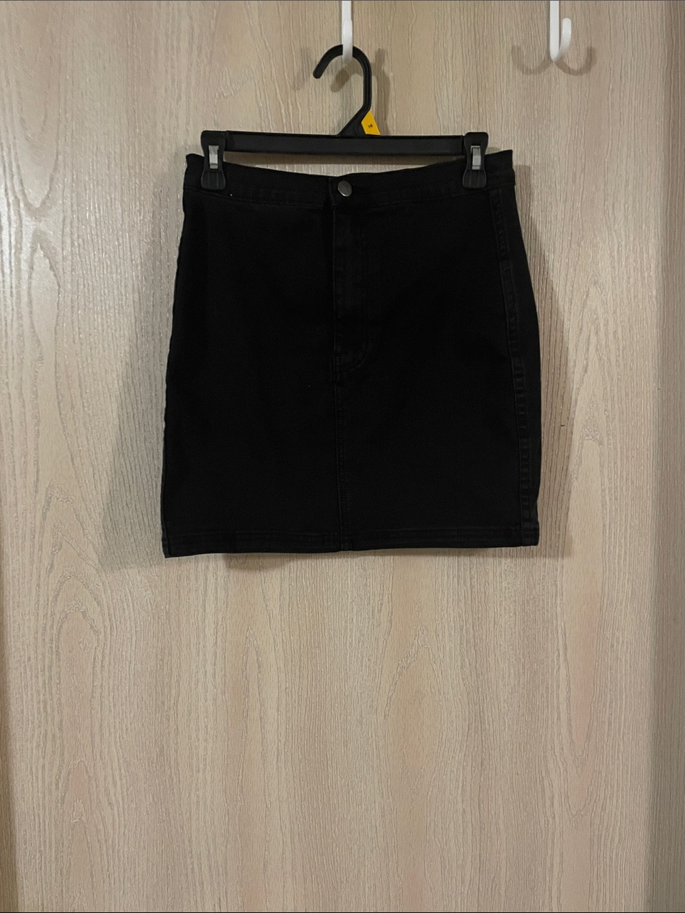 Skinnygirl Black Denim Mini Skirt - Classic Straight Cut